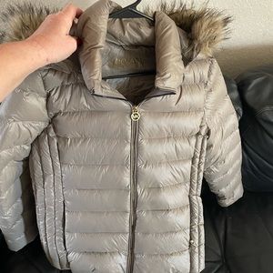 Ladies Michael Kors puffer coat with fur hood
